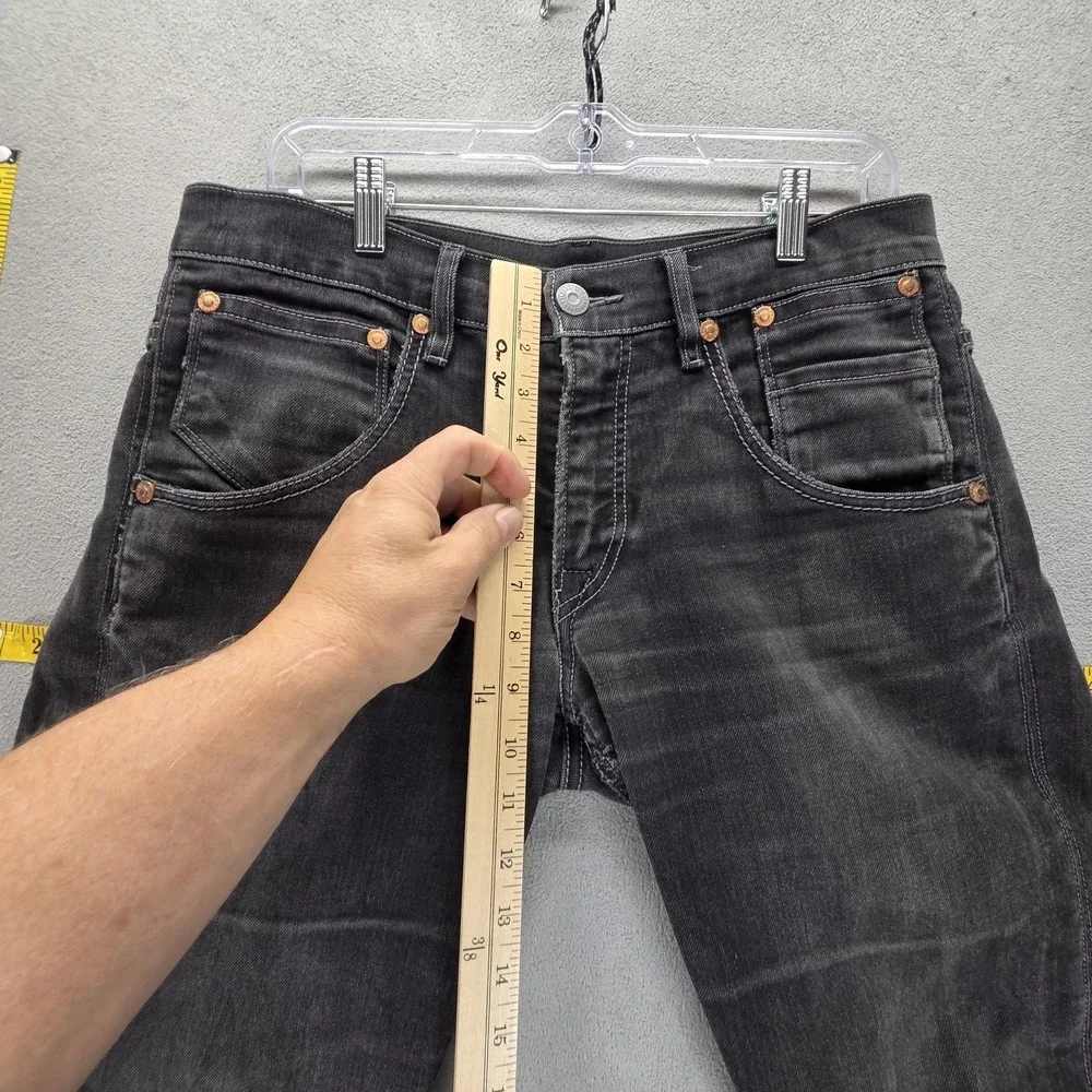 Vintage Levis 511 Jeans Mens 32x34 Black Slim Engineered Flap Pockets Zip Fly